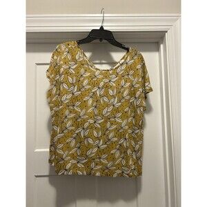 Rachel Zoe Women 100% Linen Shirt Top Blouse Size Large Button Back Lightweight